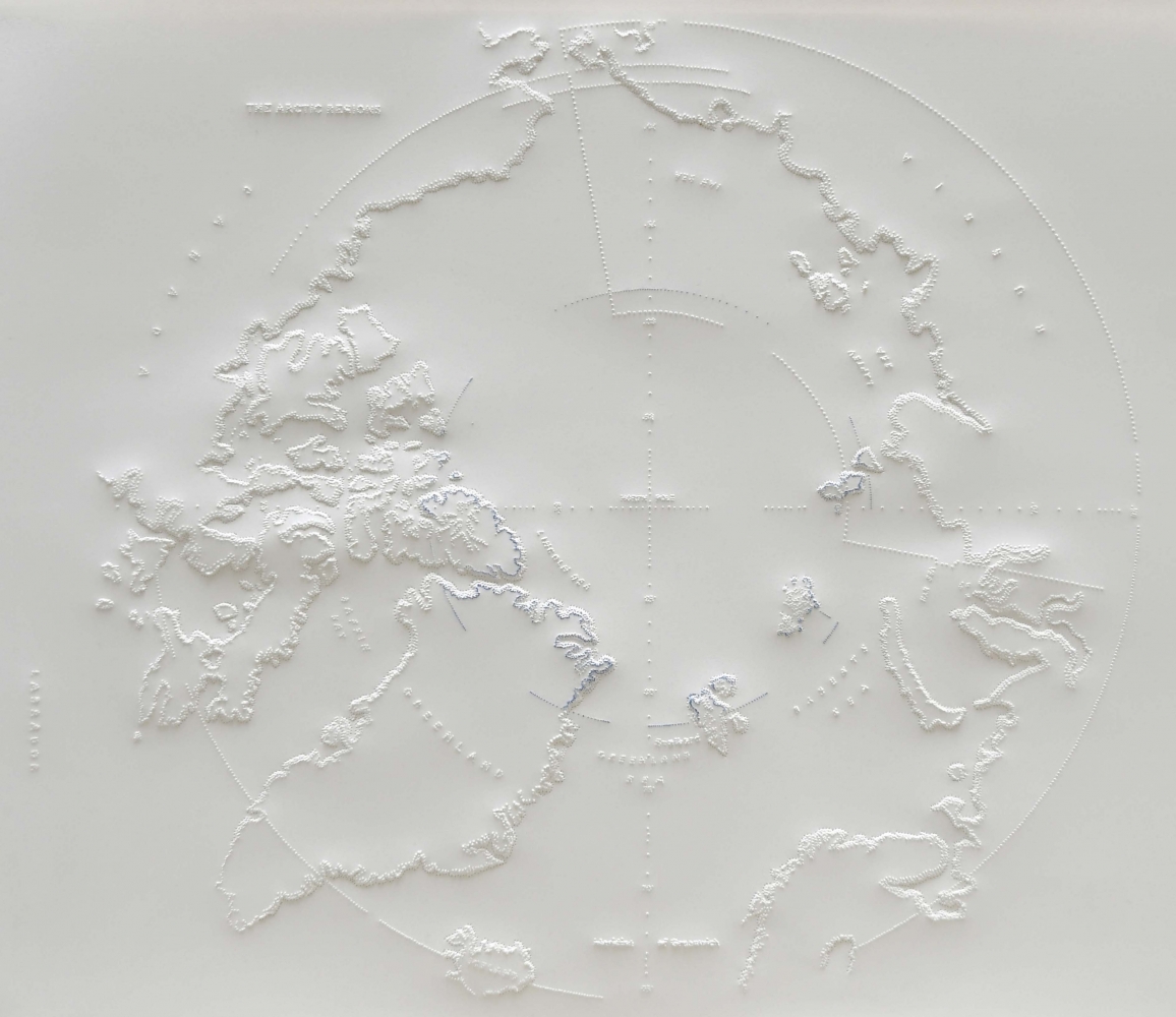 Eric&amp;nbsp;Fonteneau (b. 1954)
Carte blanche (North Pole), 2001
Mixed media
22&amp;nbsp;1/8&amp;nbsp;x 29 7/8&amp;nbsp;in. (56 x 76 cm)