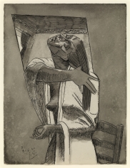 Julio Gonzalez, Femme à la longue chevelure, 1940, Pen, ink and wash on paper, 12 3/8 x 9 ½ in. (31.4 x 24.1 cm)