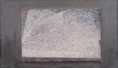 Mark Tobey, Pisces Borealis, 1950, Tempera on board, 11 x 17 in. (28 x 43.2 cm), Signed and dated lower right: Tobey 50