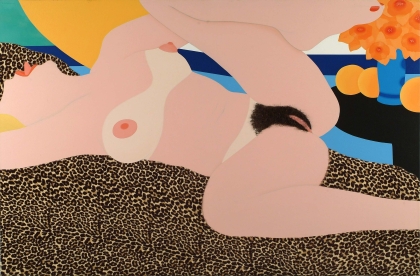 Tom Wesselman, Great American Nude #87, 1966-1967, Acrylic and collage on plywood, 45 x 67 in. (114.3 x 170.2 cm), Signature on reverse: Wesselmann 67