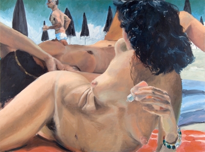 Eric Fischl, The Day the Shah Ran By, 1982, Oil on canvas, 36 x 48 in. (91.5 x 121.9 cm)