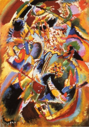 Wassily Kandinsky, Study for Panel Edwin R. Campbell, No. 4, 1914, (also known as Studie zu Winter and Carnival-Winter), Oil on cardboard, 27 ½ x 19 in. (69.8 x 48.4 cm), The Miyagi Museum of Art, Sendai