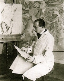 Max Oppenheimer (MOPP) in his studio, n.d.